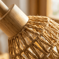 White Rattan Window Shade