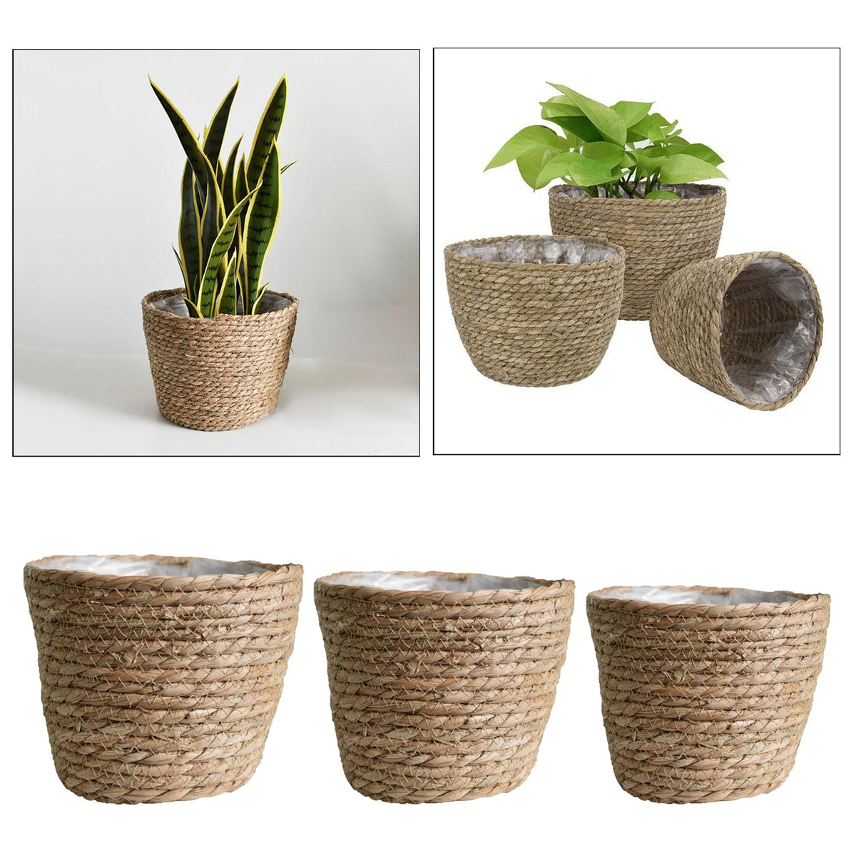 Flower Natural Rattan Planter