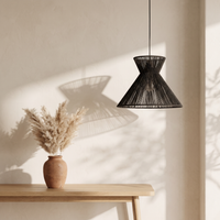 Black Outdoor Rattan Lights