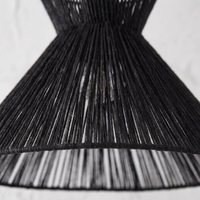 Black Outdoor Rattan Lights