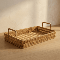 Rattan Scallop Tray
