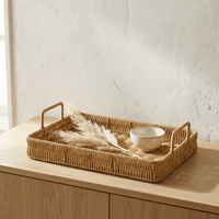 Rattan Scallop Tray