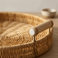 Oval Rattan Tray