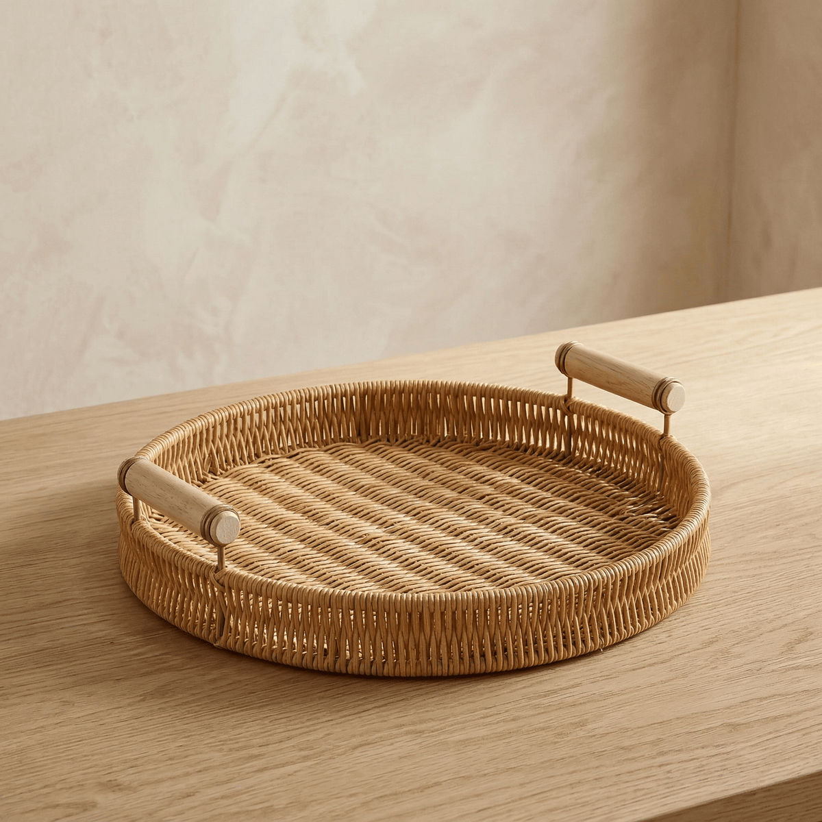 Oval Rattan Tray